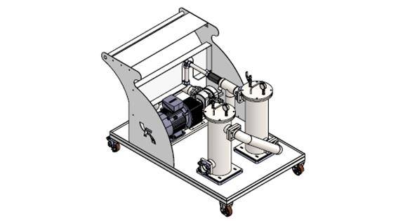Hydraulic oil filteration unit